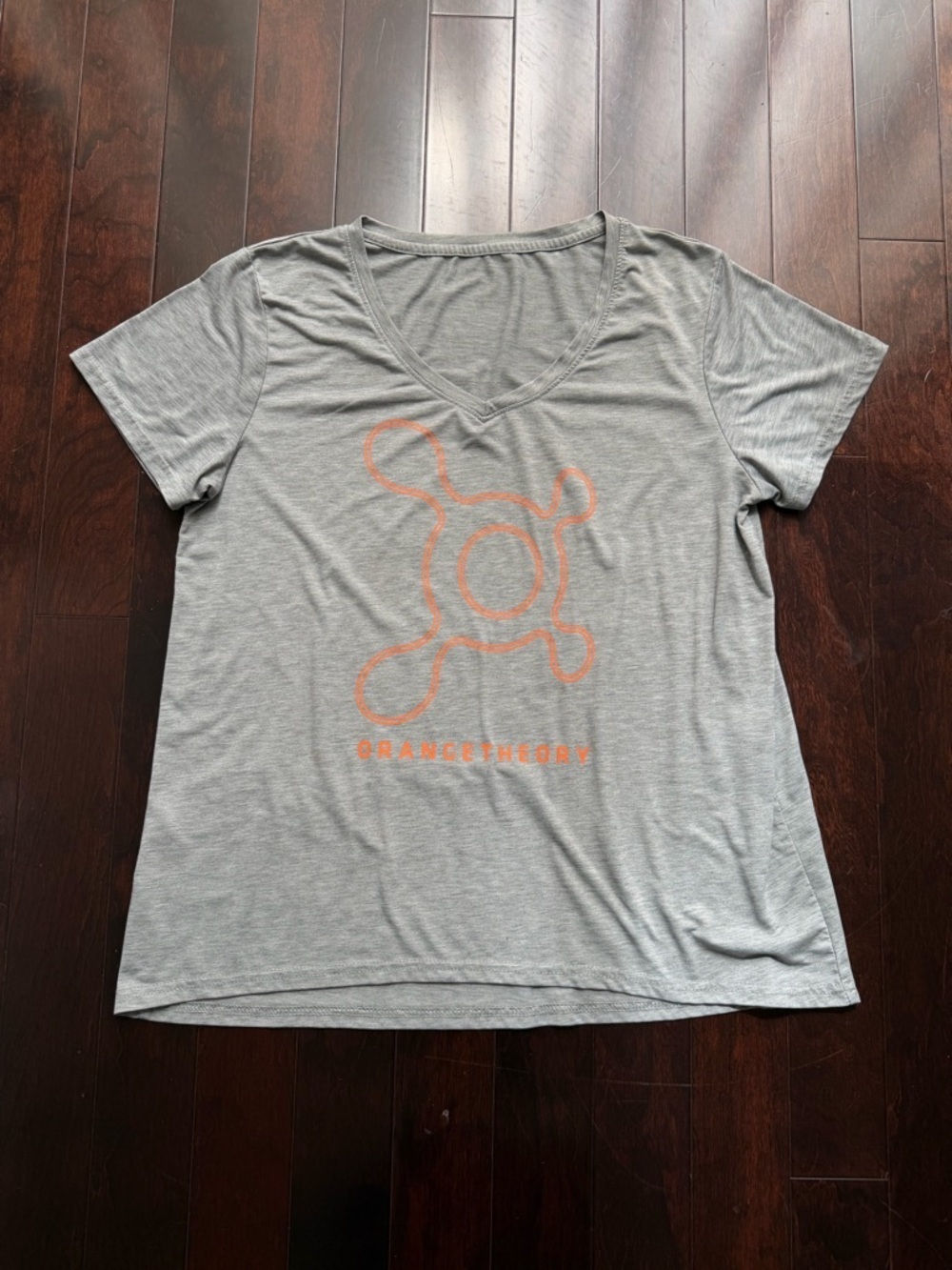 Orange Theory Women's T-Shirt Size L Gray Breathable Light Weight Workout Gym